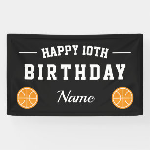 Kid's basketball Birthday party banner