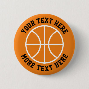 Kid's basketball Birthday party favor gift name 6 Cm Round Badge