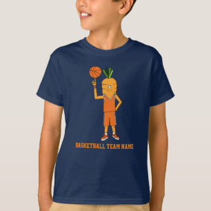Kids Basketball Character with Team Name T-Shirt