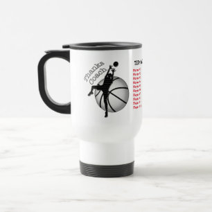 Kids Basketball Coach Gifts, Player's, Coach Names Travel Mug