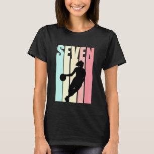 Kids Basketball Girl 7 Today Birthday 7th Seventh  T-Shirt
