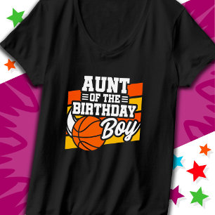Kids Basketball Party Aunt of the Birthday Boy T-Shirt