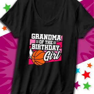 Kids Basketball Party Grandma of the Birthday Girl T-Shirt