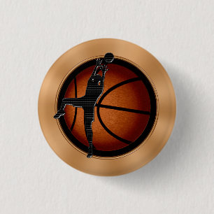 Kids Basketball Pins, Basketball Party Favours 3 Cm Round Badge