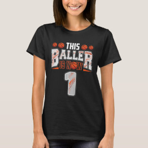 Kids Basketball player 1 Years Old Boy Basketball T-Shirt