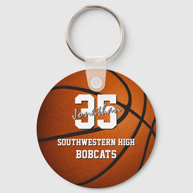 kids basketball team sports gifts  key ring (Front)
