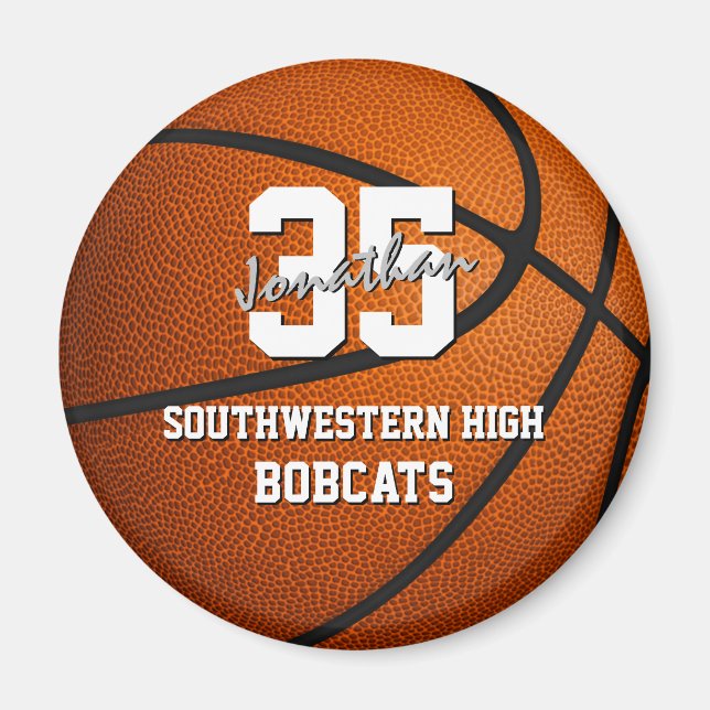 kids basketball team sports gifts  magnet (Front)