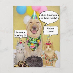 Kid's BD Postcard Invitation