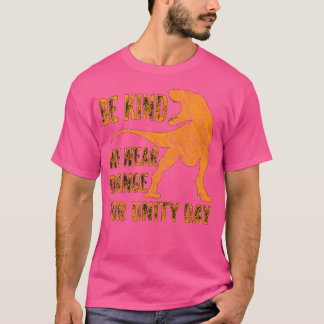 Kids Be Kind We Wear Orange Unity Day Orange Dinos T-Shirt