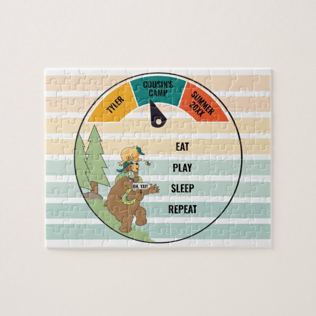 Kid's Bear Snake Owl Summer Camp Jigsaw Puzzle (Horizontal)