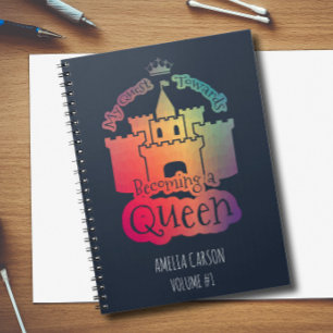 Kids Becoming a Queen Rainbow Colour Notebook