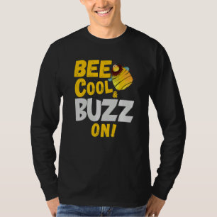 Kids Bee Cool & Buzz On Cute Happy Buzzing Bee T-Shirt