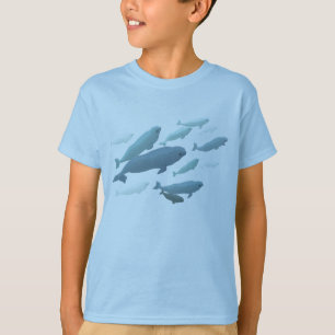 Kid's Beluga Whale T-Shirt Cute Whale Art Shirts