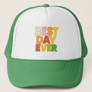 Kids best day ever t-shirt.  Birthday, celebration Trucker Hat