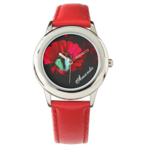 Kid's Bezel Stainless Steel Watch/Butterfly Watch