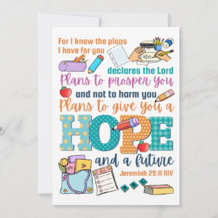Kids bible verse Jeremiah 29:11 