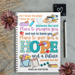 Kids bible verse Jeremiah 29:11 Photo Notebook