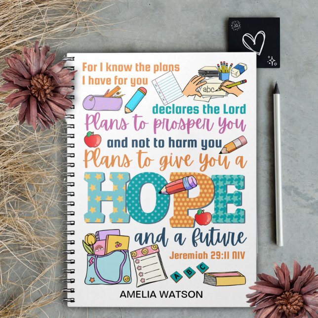 Kids bible verse Jeremiah 29:11 Photo Notebook (Creator Uploaded)