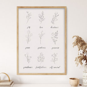 Kids Bible Verse Scripture Poster Boho Bible Wall 