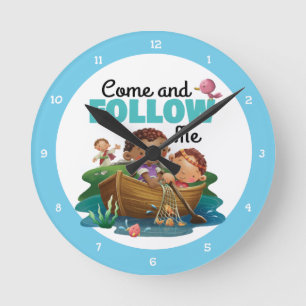 Kids Bible verse wall clock