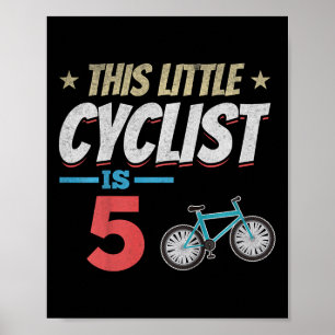 Kids Bicycle Cycling This Little Cyclist Is 5th Bi Poster