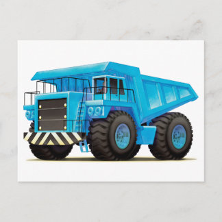 Kids Big Blue Dumper Truck Postcard