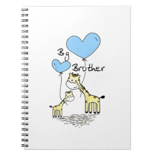 Kids Big Brother Cute Giraffes Gift Idea Toddler S Notebook
