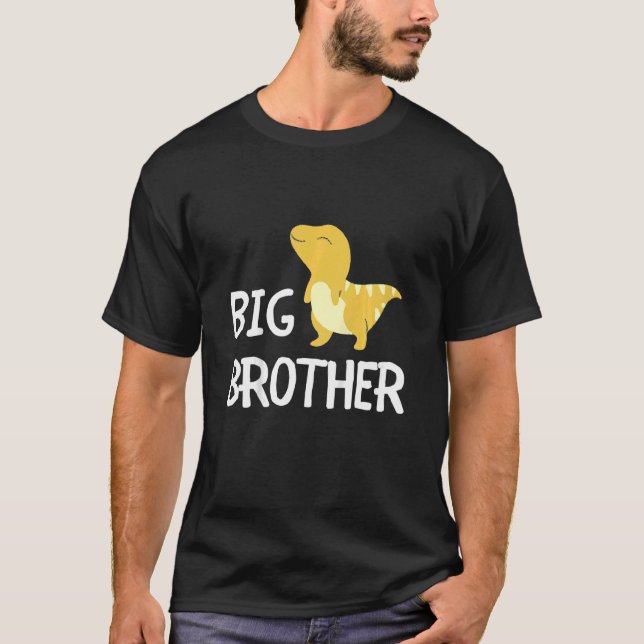 Kids Big Brother Dinosaur Best Bro Ever World's Gr T-Shirt (Front)