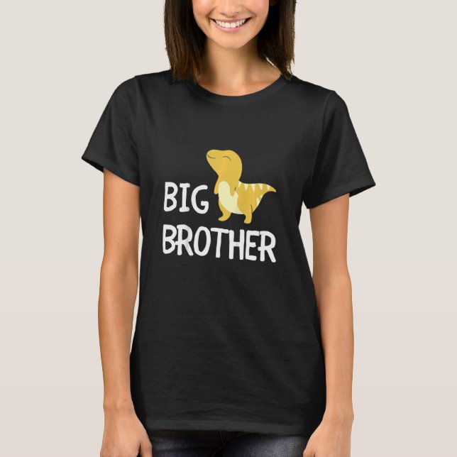 Kids Big Brother Dinosaur Best Bro Ever World's Gr T-Shirt (Front)