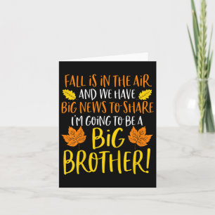Kids Big Brother Fall Pregnancy Announcement Autum