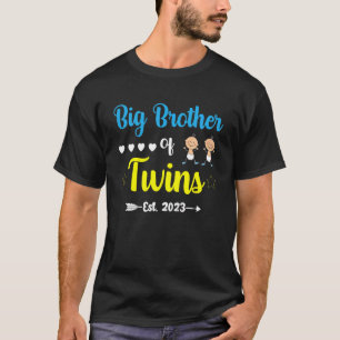 Kids Big Brother Of Twins 2023 Pregnancy Announcem T-Shirt