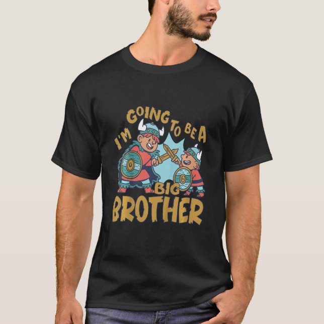 Kids Big Brother Viking I'm Going To Be A Big Brot T-Shirt (Front)