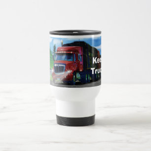 Kids Big Red Cargo Truck Drinking Mug