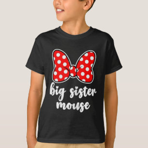 Kids Big Sister Mouse Bow Family Vacation - Youth T-Shirt
