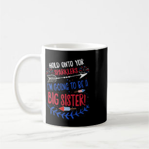 Kids Big Sister Sparkler 4th Of July Pregnancy Ann Coffee Mug