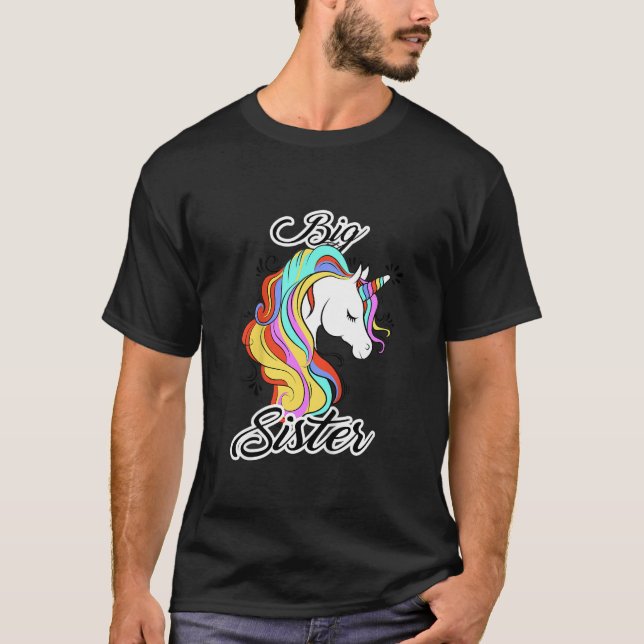 Kids Big Sister Unicorn for Girls T-Shirt (Front)