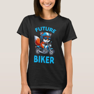 Kids Biker Motorcycle Riding Fox Boys T-Shirt