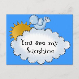 Kid's Bird Sun You Are My Sunshine Postcard