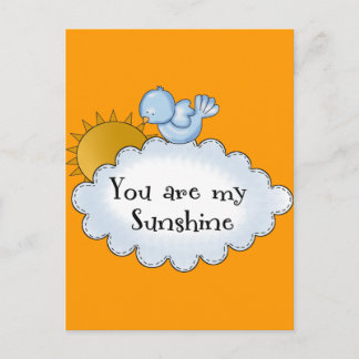 Kid's Bird Sun You Are My Sunshine Postcard
