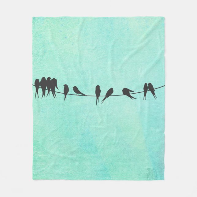 Kids, Birds On A Wire fleece blanket (Front)