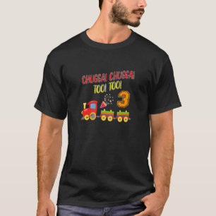 Kids Birthday 3rd yr Old Chugga Two Twoo Party The T-Shirt