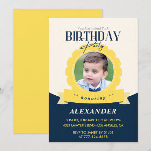 Kids birthday 5th birthday invitation Modern