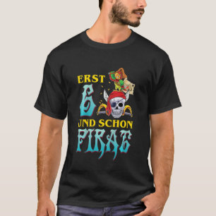 Kids Birthday  6 Years Boy Pirate Costume T-Shirt