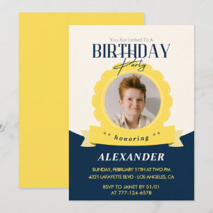 Kids birthday 9th birthday invitation Modern