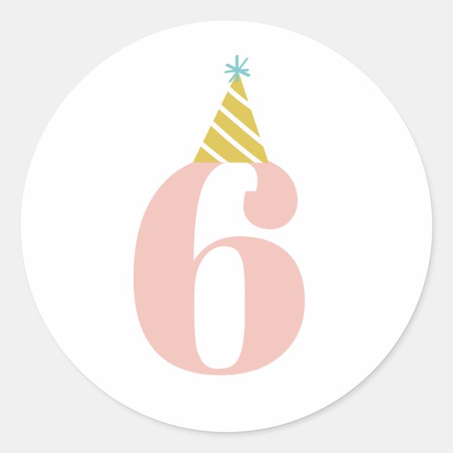 Kids birthday age sticker (Front)