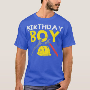 Kids Birthday Boy Construction Hard Hat Cute 3rd B T-Shirt