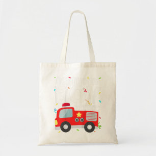 Kids Birthday Boy Fire Truck Party Firefighter The Tote Bag
