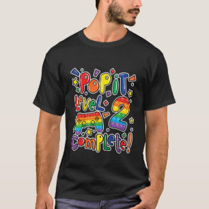 Kids Birthday Boy Girl Level 2 Complete Pop It Fid T-Shirt