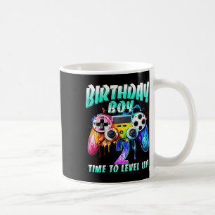 Kids Birthday Boy Time To Level Up Gamer Video Gam Coffee Mug
