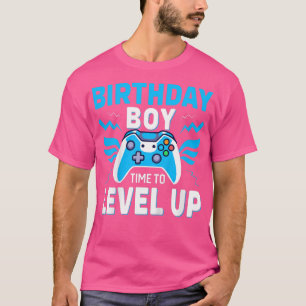 Kids Birthday Boy Time to Level Up Video Game Birt T-Shirt